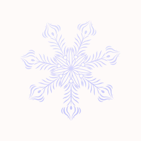 Snowflake on white background. Vector illustration of a snowflake.のイラスト素材