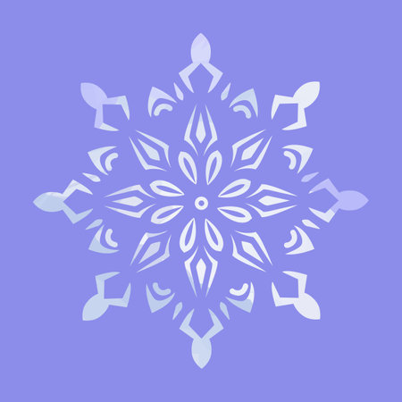 Snowflake vector illustration. Snowflakes on a blue background.のイラスト素材