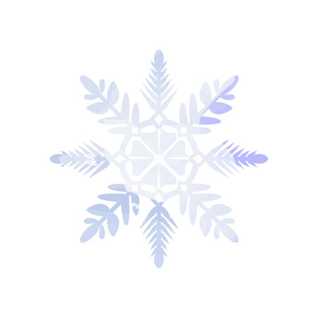 Vector illustration of a snowflake. Isolated on black background.のイラスト素材