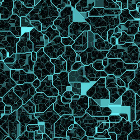 A seamless pattern with turquoise electronic wire