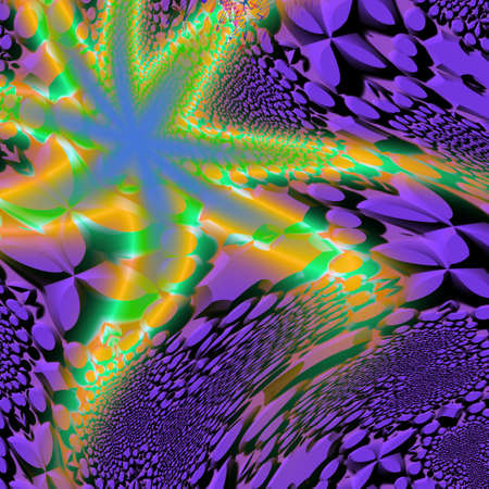 An abstract composition with violet stones and blue starの写真素材