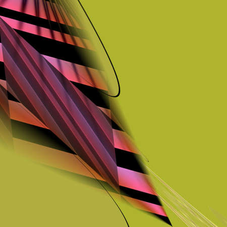 An abstract compisition with red lines on yellow backgroundの写真素材