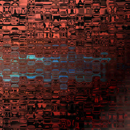 An abstract illustration of orange and blue translucent glass tilesの写真素材