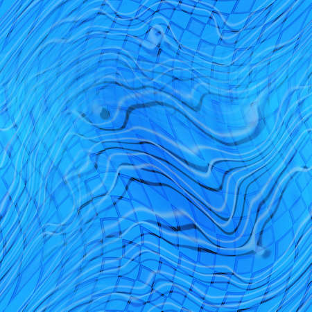 A seamless texture with blue waves and distorted gridの写真素材
