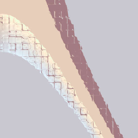An abstract illustration with brown and orange poster lines