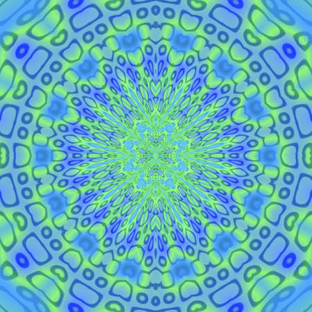 An abstract texture with green and blue tile pattern