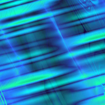 An abstract illustration witn turquoise and green lines on black backgroundの写真素材