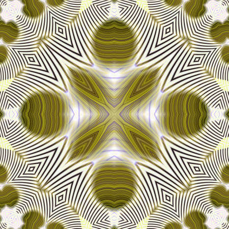 An abstract ornate green and white patternの写真素材