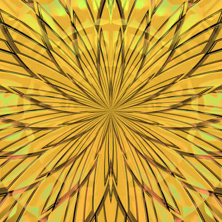 An abstract background with golden flower patternの写真素材