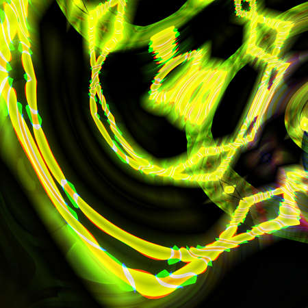 An abstract green and yellow vibrant backgroundの写真素材