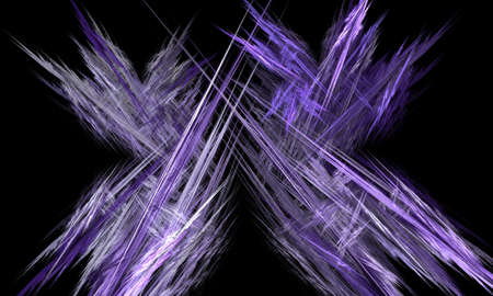 An abstract violet and white fractal linesの写真素材