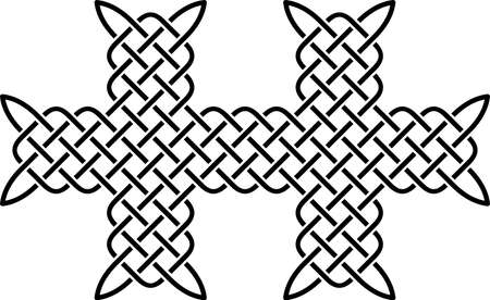 An ornate square black and white patternの写真素材