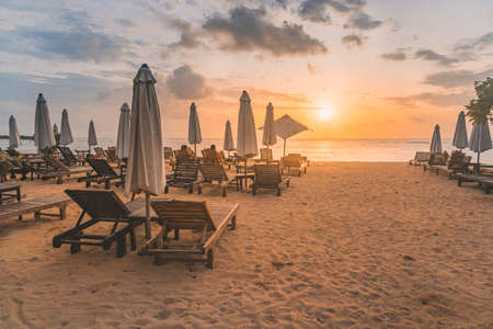 Sunrise in Bali Islandの写真素材