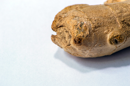 Ginger root on white backgroundの写真素材