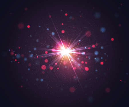 Abstract colorful blurred background. Sparkling light effects, bokeh, flash light and glitter...
