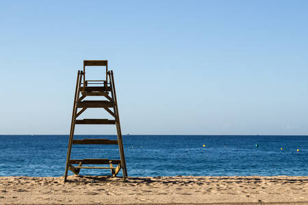 Beach Lifeguard Security station. Summer concept.の写真素材