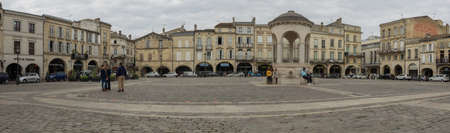 Libourne, France-October 20, 2021: The townhall of the city in the wine district of Libournais near Saint-Ãmillion, Franceのeditorial素材