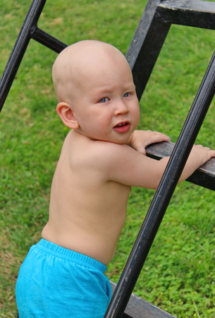 Little boy kid child closeup on a summer holidayの写真素材