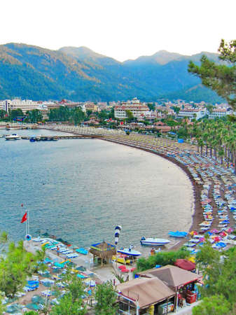 Summer water landscape on a bright sunny dayの写真素材