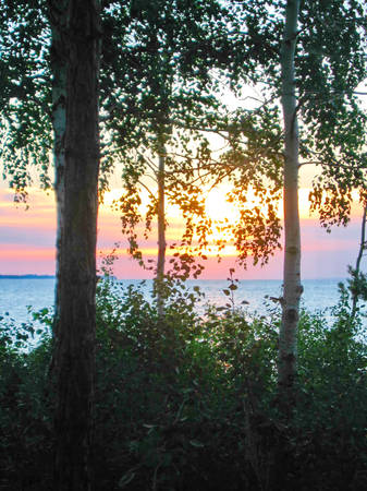 Summer water landscape of the sea and cloudsの写真素材