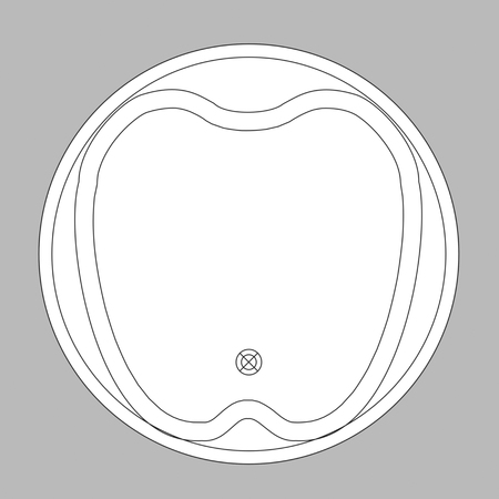 Drawing bath plumbing plan view from aboveの写真素材