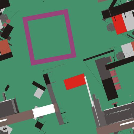 Seamless abstract architectural elements from drawings of plans