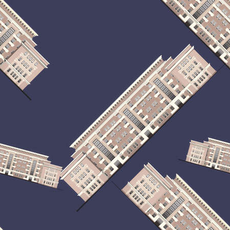 Seamless abstract architectural elements from drawings of plansの写真素材