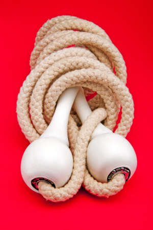 Skippiing rope isolated on bright background