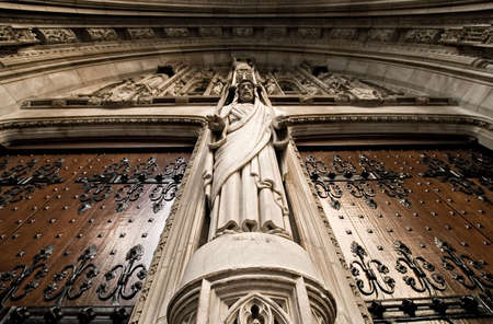 Doors of the St. Thomas churchの写真素材