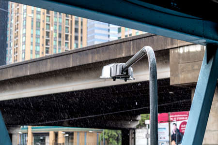 Bangkok,Thailand-May 30,2019  Heavy rain in Bangkok Traffic in the main streets of Bangkok is...