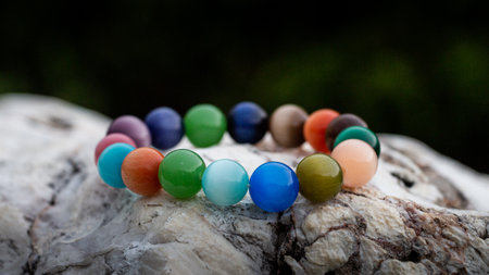 lucky stone bangle , CATEYEの写真素材