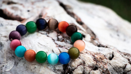 lucky stone bangle , CATEYEの写真素材