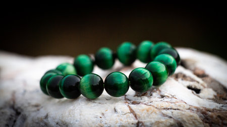 lucky stone bangle , Green Tiger Bracelet Eye