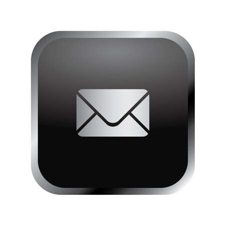Communication icon: elegant silver envelope iconのイラスト素材