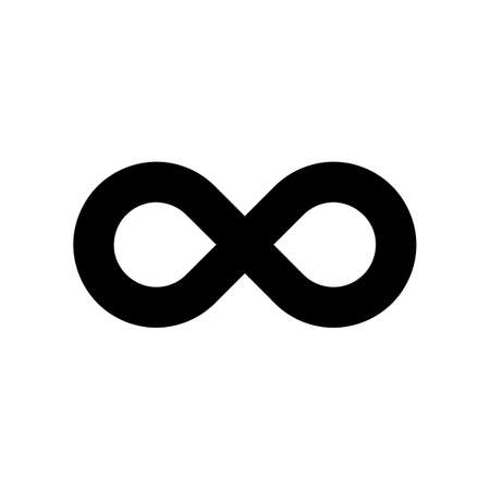 Black silhouette infinity ribbon icon for businessのイラスト素材