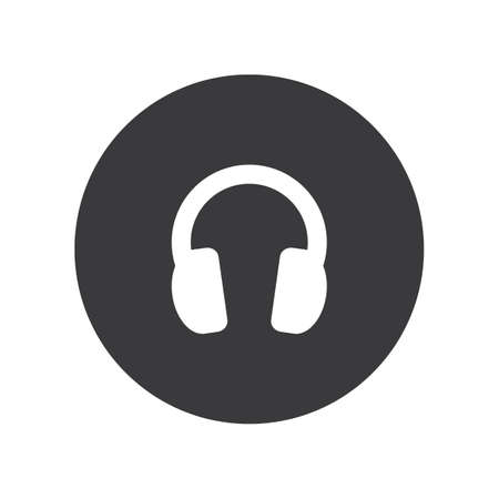 Flat round headphones iconのイラスト素材