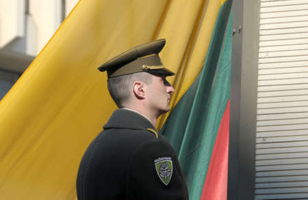 Vilnius, Lithuania - March 11, 2010.  Lithuania celebrates Independence day. March 11, 1990, after 50 years of occupation by Soviet Union, Lithuania declared its Independence. It is 20 anniversary of independence in 2010のeditorial素材