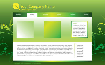 web site template for business or cosmetics trademarkのイラスト素材