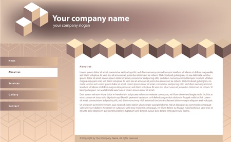 web site template for building businessのイラスト素材