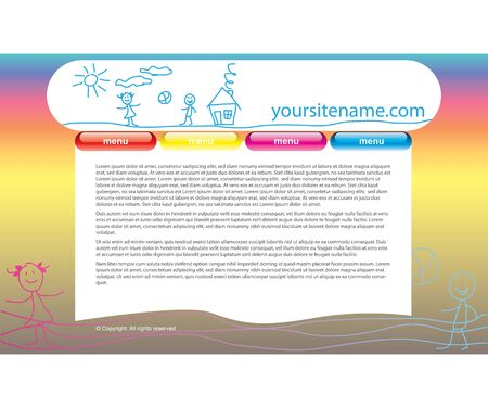 web site template のイラスト素材