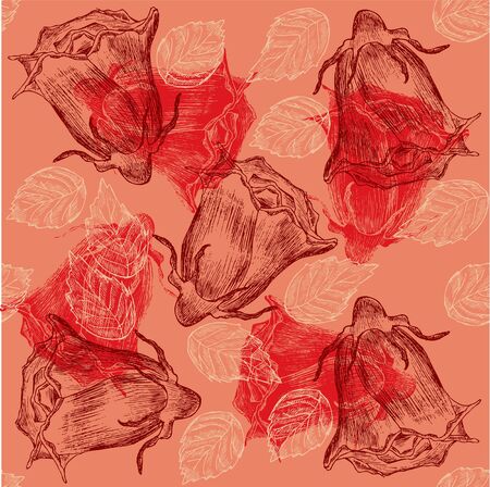 seamless flower backgroundのイラスト素材