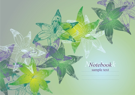 flower background for postcard or notebookのイラスト素材