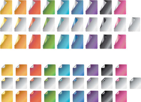 set of empty stickers or labelsのイラスト素材