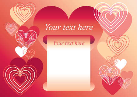 valentine s day hearts frameのイラスト素材