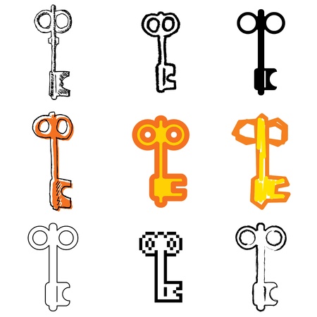 key icons vector set のイラスト素材