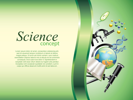 Scientific or education horizontal vector background with deviderのイラスト素材