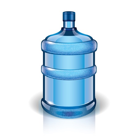 Water bottle isolated on white photo-realistic vector illustrationのイラスト素材