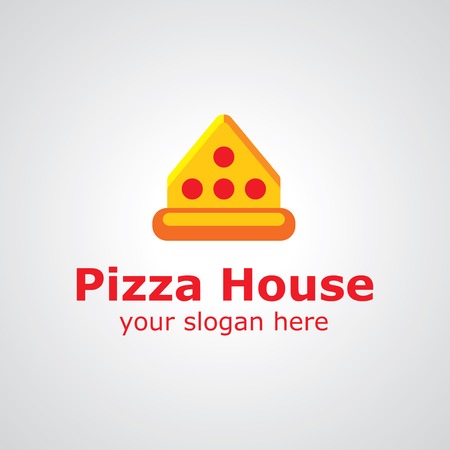 Pizza house vector icon design, icon idea for restaurant brandのイラスト素材