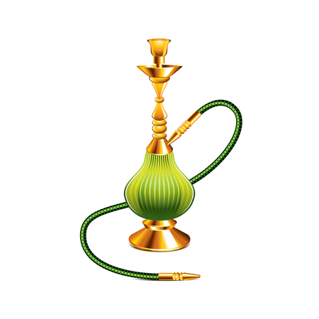 Hookah isolated on white photo-realistic vector illustrationのイラスト素材