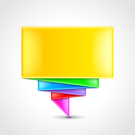 Colorful origami banner photo realistic vector illustrationのイラスト素材